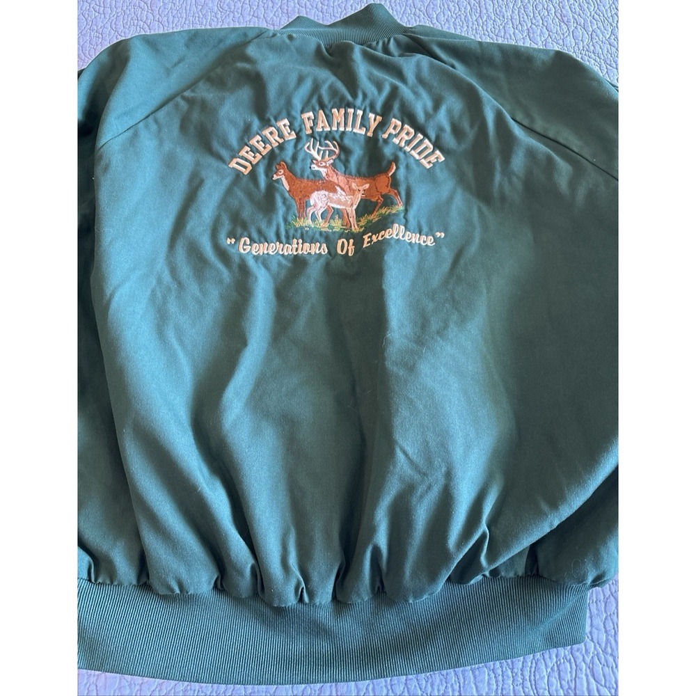 Vintage 90s WestArk Size XXL John‎ Deere Bomber Jacket Embroidered Made in USA